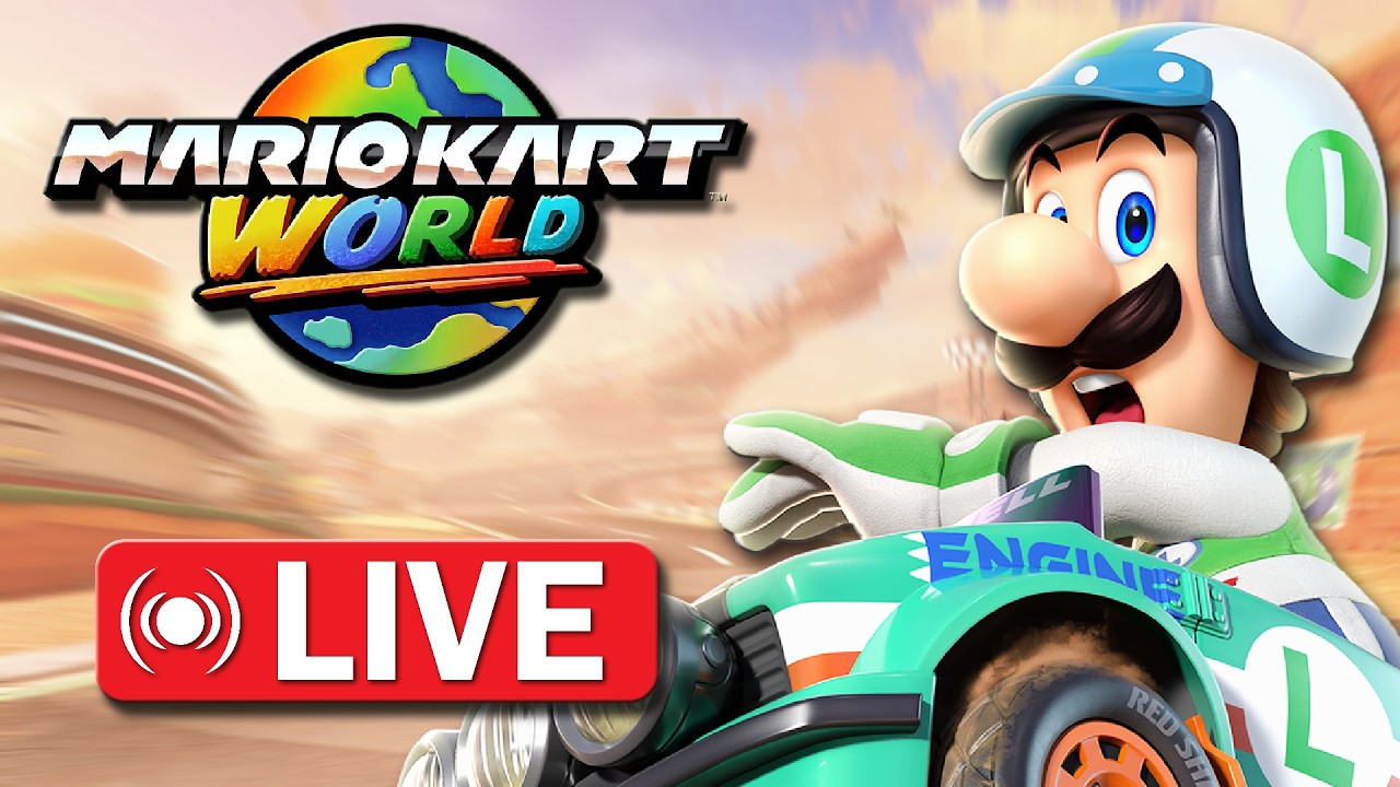 Playing Mario Kart World Online with Viewers.
