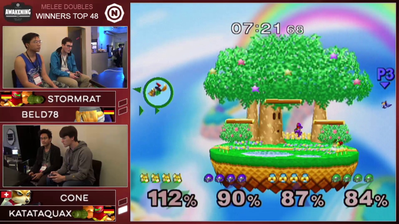 Awakening 2 - Stormrat + beld78 Vs. Cone + Katataquax - Winners Top 48 - Melee Doubles