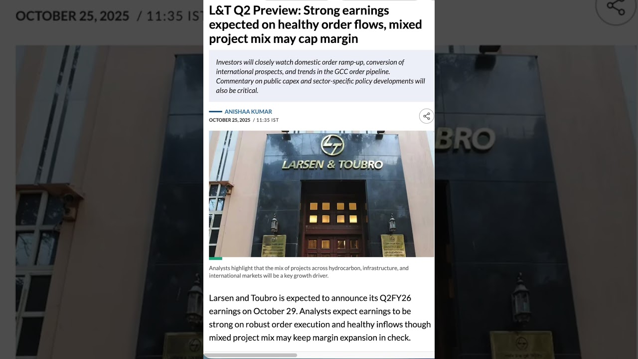L&T Q2 Preview 🔍 Strong Earnings Expected, Margins May Stay Flat | Key Analyst Estimates Explained
