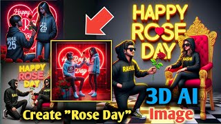 Rose Day 3D Ai image generate| create 3D ai image happy rose day valentine's day | bing Microsoft screenshot 3