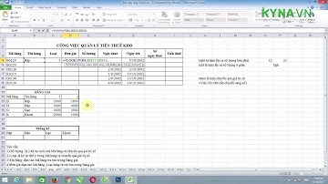 Học excel: Bài 19 - Bài tập thực hành công việc quản lý tiền thuê kho (Phần 2)