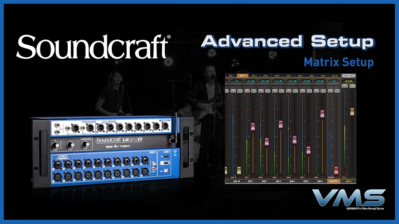 Настройка матрицы | Микшеры Soundcraft Ui24R
