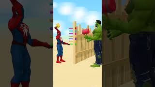 Hulk vs Spider-Man: Hammer Time 2! 🔨💨 #shorts