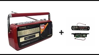 Don't throw away your old Radio Cassette. Make a boombox out of it.