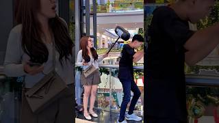 Hammer Prank Makes A Beautiful Girl Annoyed, Very Funny Haha