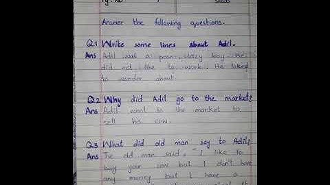 English Class 3  P.No 7  Unit 1"Adil and Orange Seeds "  Q/A
