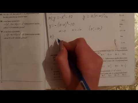 Riyaziyyat Test Toplusu 2.Funksiya ve qrafikler(y=x² ve y=xⁿ funksiyaları ve onların qrafikleri)