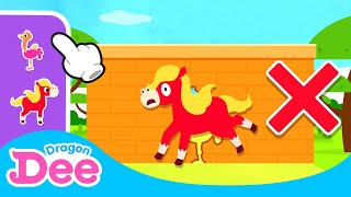 Animal Rush Game | Matching objects for kids | Animal Games and Songs 🐾 | Dragon Dee for Kids screenshot 3