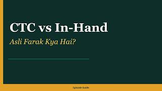CTC vs. In-Hand Salary: How Much Money Do You Actually Get?