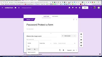 Google Forms - Password Protect a Form