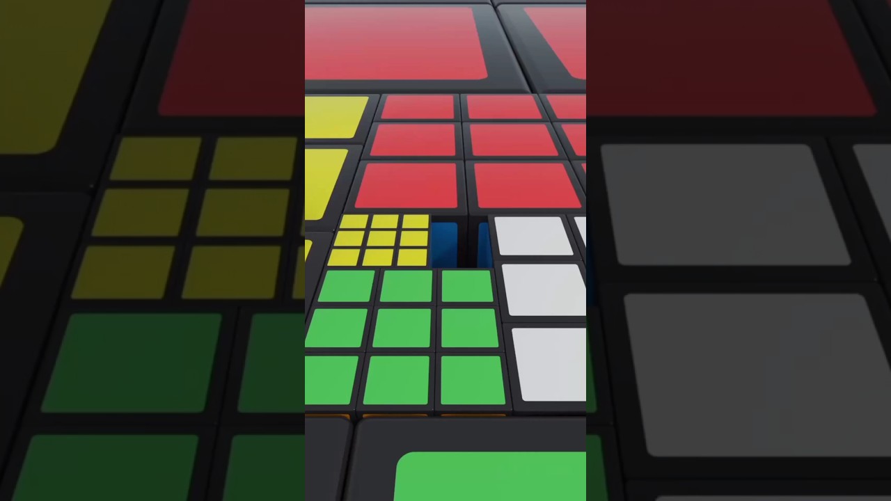 Rubiks Cube Slide and Drop 3 | SatisfyingLooping Video 