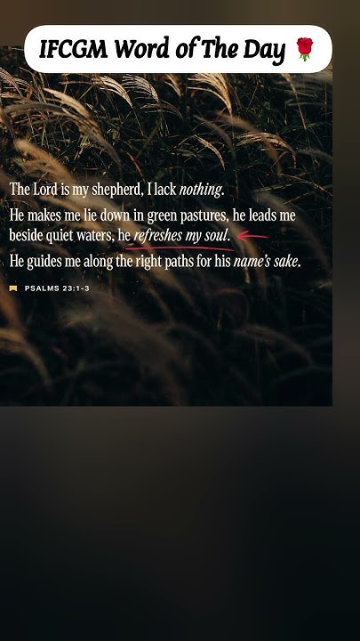 psalm-23-vs-1-3-the-one-you-love-ifcgmword-of-the-day