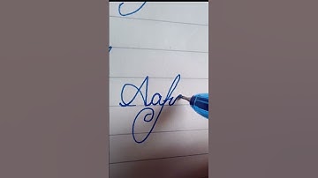 Aafiya name write in cursive writing #cursive#writing#aafiyaname#improve#writing#shortclip