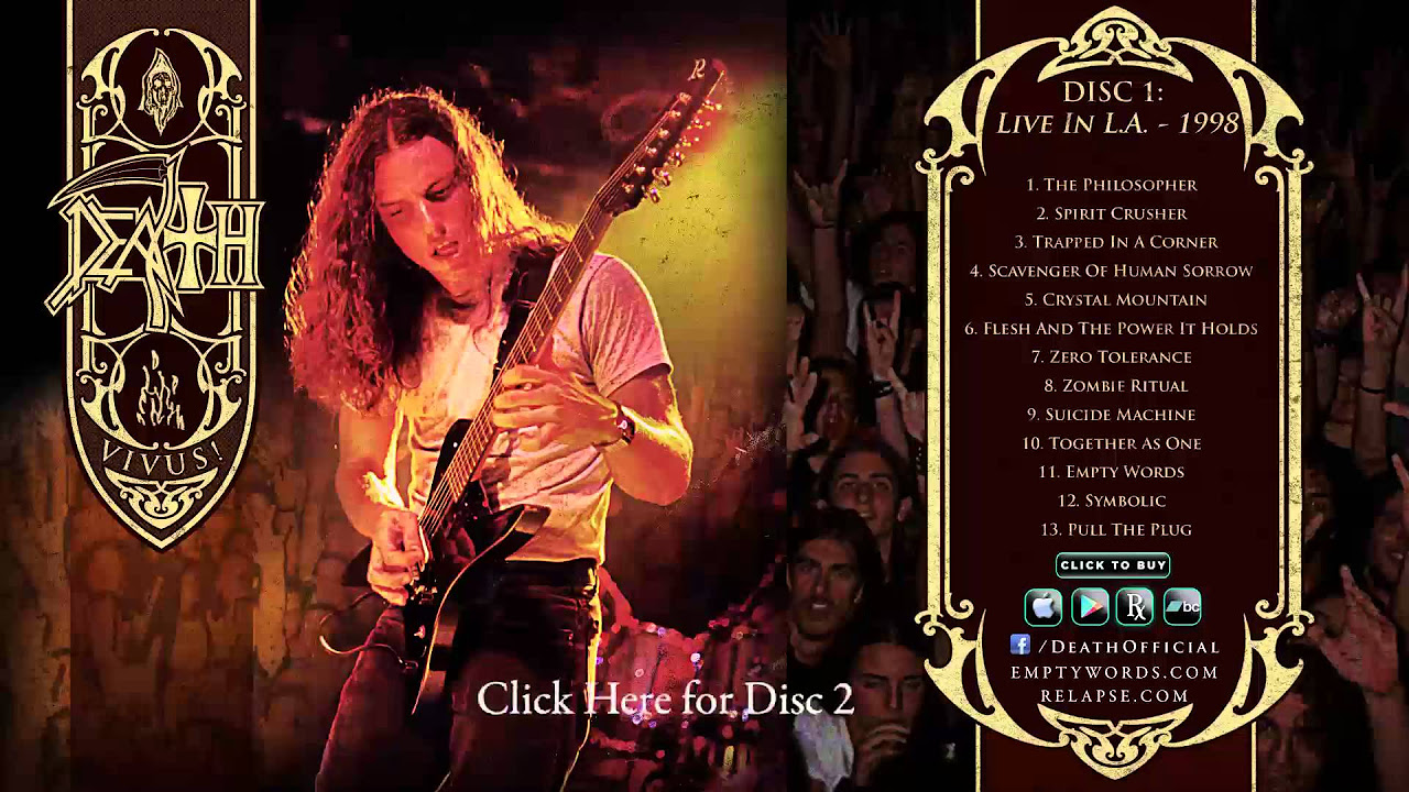 Death | LIVE IN EINDHOVEN '98 | Full Album (2001) - YouTube