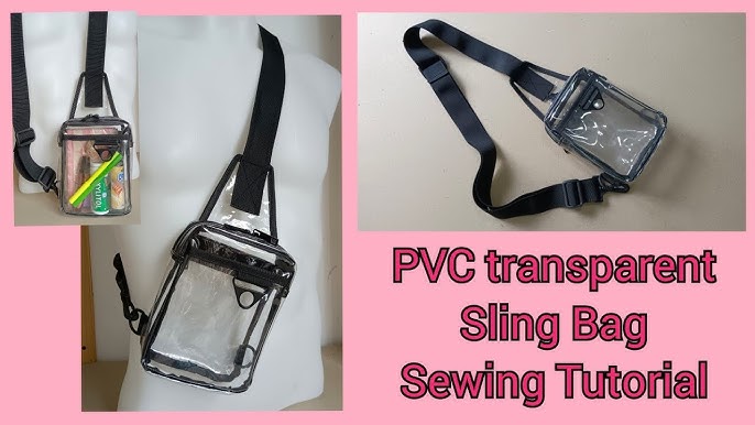 PVC bag CHANEL, STRAP CUTTING, CHANEL INSPIRED BAG. Clear PVC