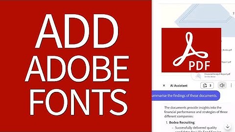 How to Add Adobe Fonts to Adobe Acrobat 2025?
