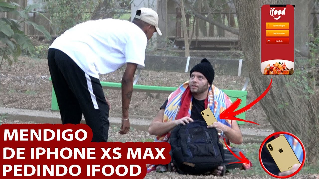 MENDIGO PEDINDO IFOOD NO IPHONE XS MAX
