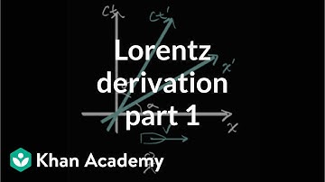 Lorentz transformation derivation part 1 | Special relativity | Physics | Khan Academy