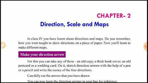 Class -5, EVS, lesson -2 Direction,scale and maps ,part-3