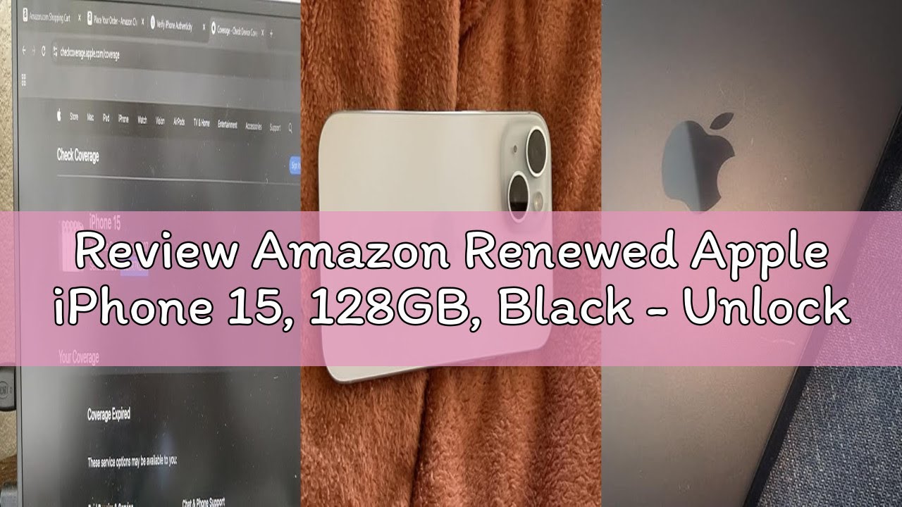 Review Amazon Renewed Apple iPhone 15, 128GB, Black - Unlocked (Renewed Premium)