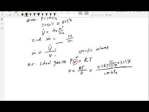 Mass and volume flow rates: Ideal Gas Example