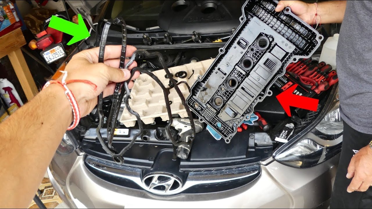 How To Replace Valve Cover Gasket On Hyundai Elantraoil Leak Fix Youtube