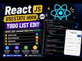 How to Edit Todo List in React using useState | Beginner Friendly