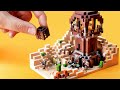 Making a tiny minecraft pillager outpost  clay asmr