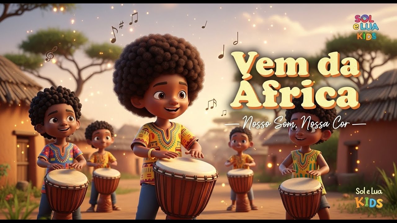 Vem da África 🌍 30 Minutos De Músicas Infantis sobre Africanidades | Sol e Lua Kids Africanidades