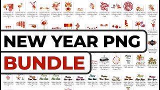 New Year 2022 Png Images Bundle | Christmas New Year Clipart