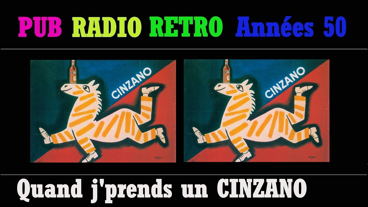 PUB RADIO RETRO ANNEES 50 CINZANO avec les Frères Jacques, Raymond Souplex, Ray Ventura