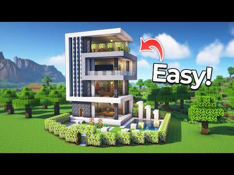 ⛏️ Minecraft :: How to build a 4-Floor Modern House 🏠 [마인크래프트 4층 <strong>모던하우스</strong> 짓기 건축강좌]