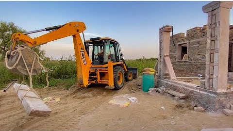 Jcb Backhoe Mud Loading Trolley In Mahindra Arjun Massey Furguson Two Tractor 