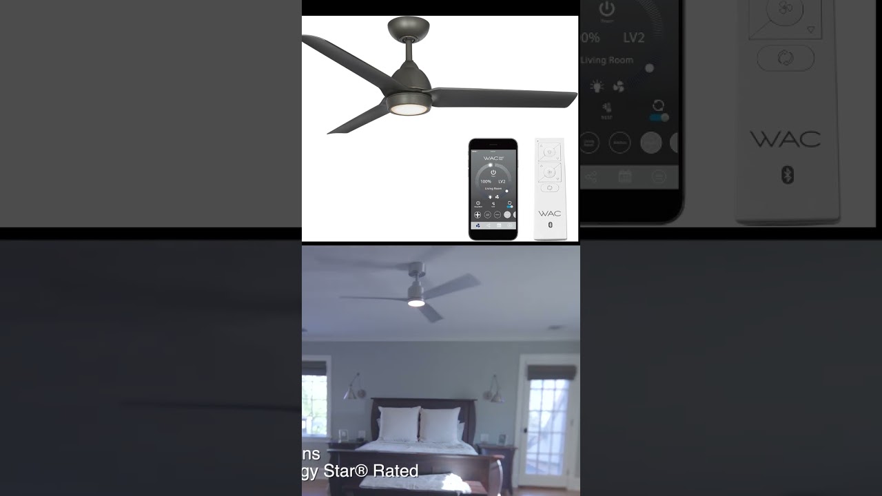 WAC Smart Fans Mocha Indoor and Outdoor 3-Blade Smart Home Ceiling