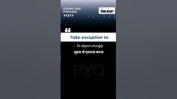 Take exception to - IDIOMS AND PHRASE #1211 @TheBookOcean #shorts