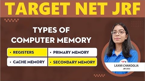 TYPES OF COMPUTER MEMORY II TARGET NET JRF 2023 II PAPER 1 BY LAXMI MAM