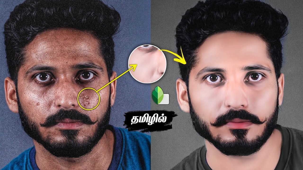 Snapseed smooth face photo editing trick | remove pimples on snapseed | snapseed photo editing tamil