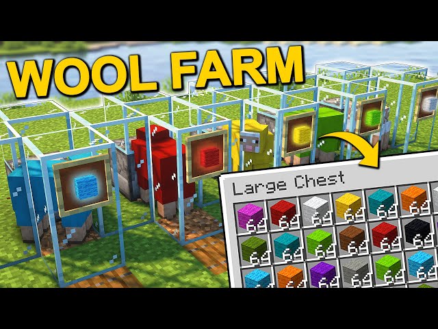 The EASIEST Wool Farm in Minecraft 1.20 (Tutorial) class=