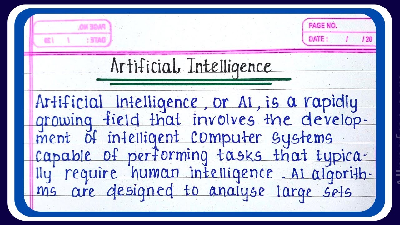 a speech on artificial intelligence
