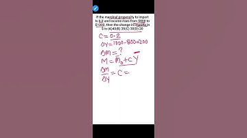 #shorts how to find out the change in the imports due to the change in the income