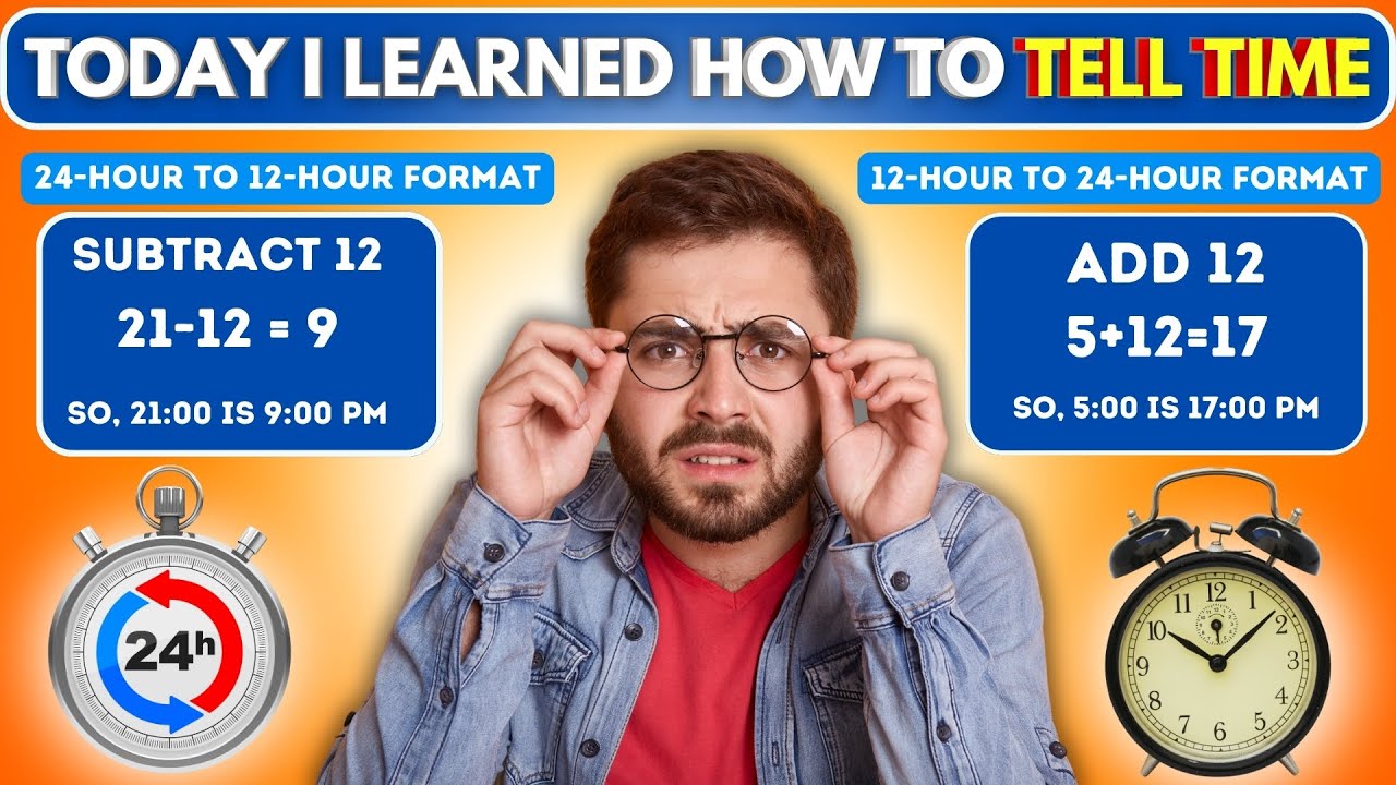 How to Convert Time | Learn the 12-Hour and 24-Hour Clock | Fun & Easy ...