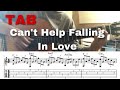 [TAB]Can't Help Falling In Love(初級クラシックギター）