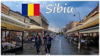 🇷🇴 Sibiu Romania Walk 4K 🌁☔️ 4K Walking Tour 🌧 🇷🇴 (Rainy Day)