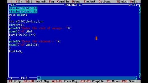 c program to calculate average using array