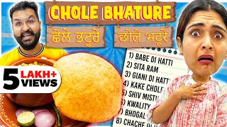 Finding INDIA Ke BEST Chole Bhature Food Challenge ? Eating Only CHOLE BHATURE for 24 hrs ?