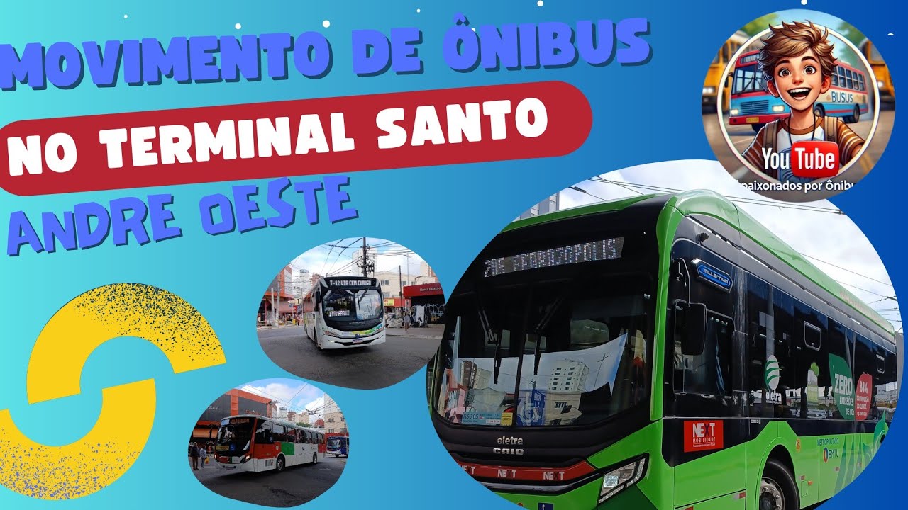 MOVIMENTO DE ÔNIBUS NO TERMINAL SANTO ANDRÉ OESTE (PLATAFORMA G)