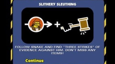 Slithery Sleuthing (Level 3 Mission 5) - The Simpsons Hit & Run