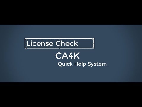 Quick Help CA4K License Checks