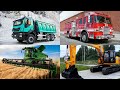 Спецтехніка для дітей українською Вивчаємо службові машини Розвиваючі мультики Будівельні машини