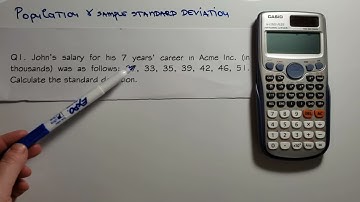 Population and sample standard deviation difference and how to calculate with Casio FX-115ES PLUS
